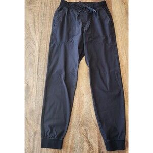 Lululemon Pants Mens Small Black Jogger Elastic Waist Cuffed Travel Gym Running
